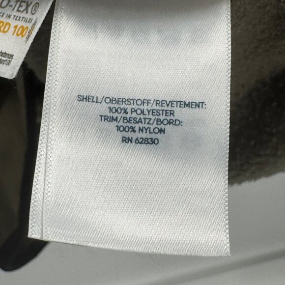 Lands End Mens Snap-T Pullover Cream/Olive Fleece XL - Picture 5 of 8